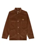 Needles embroidered-logo jacket - Brown