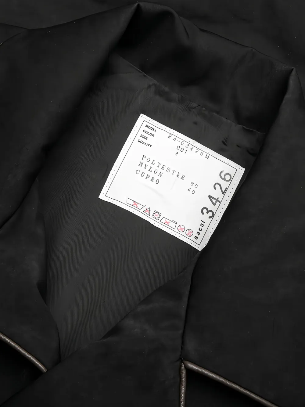 sacai Shirtjack met contrasterende afwerking Zwart