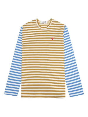 Comme Des Garçons Play ストライプ Tシャツ | ブルー | FARFETCH JP