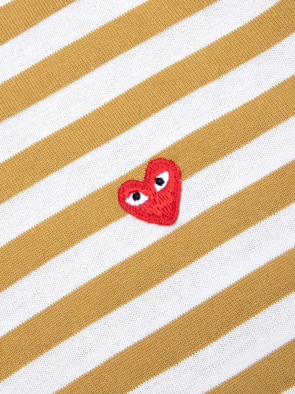 Comme Des Garçons Play Stripe long-sleeve T-shirt Green