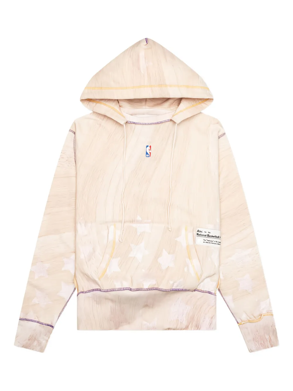 Advisory Board Crystals x LA Lakers wood-grain star-print hoodie - Advisory Board Crystals x LA Lakers wood-grain star-print hoodie -