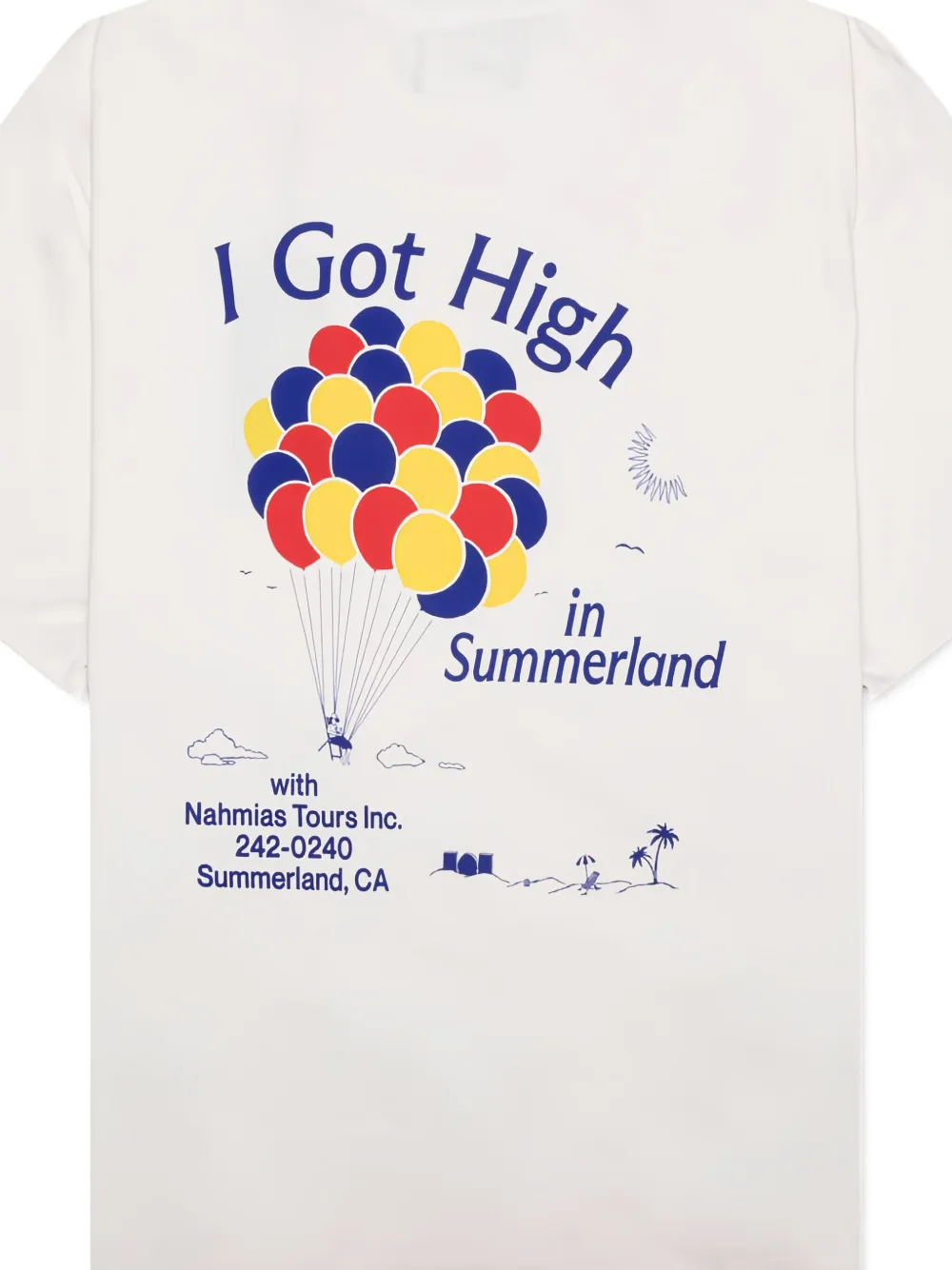 Nahmias T-shirt met ballonprint Wit
