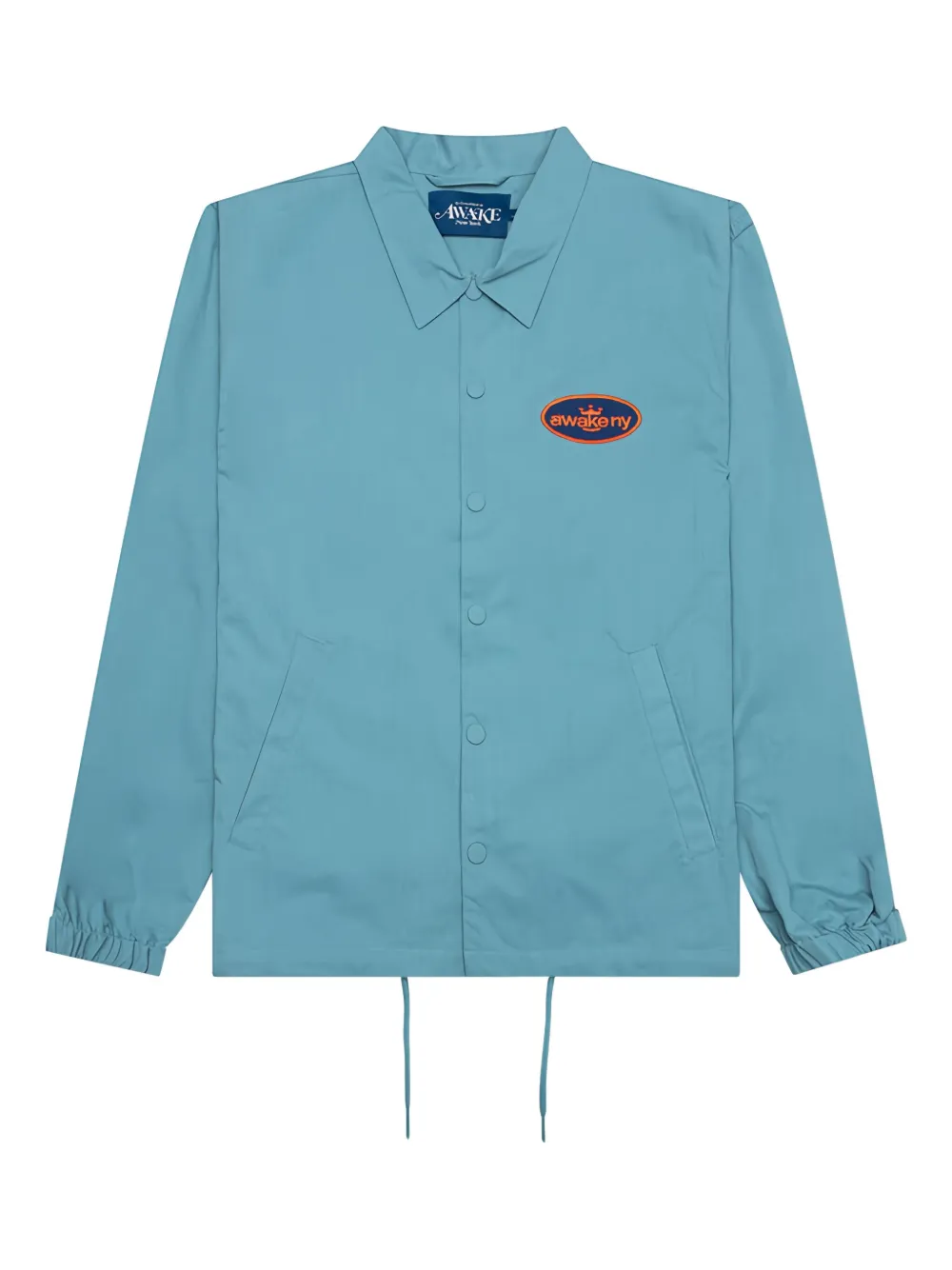 Awake NY logo-patch twill jacket - ブルー Awake NY logo-patch twill jacket - ブルー