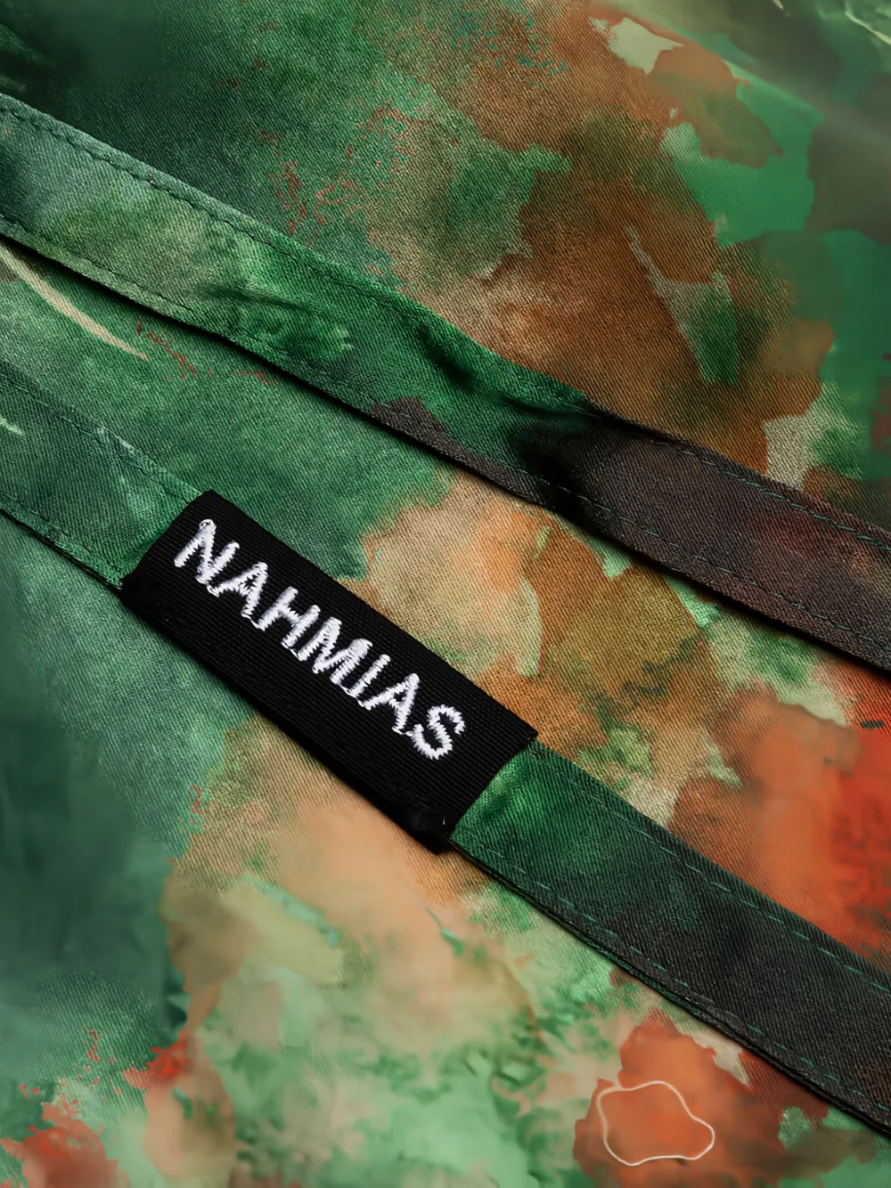 Nahmias Shorts met tie-dye print van zijdeblend Groen