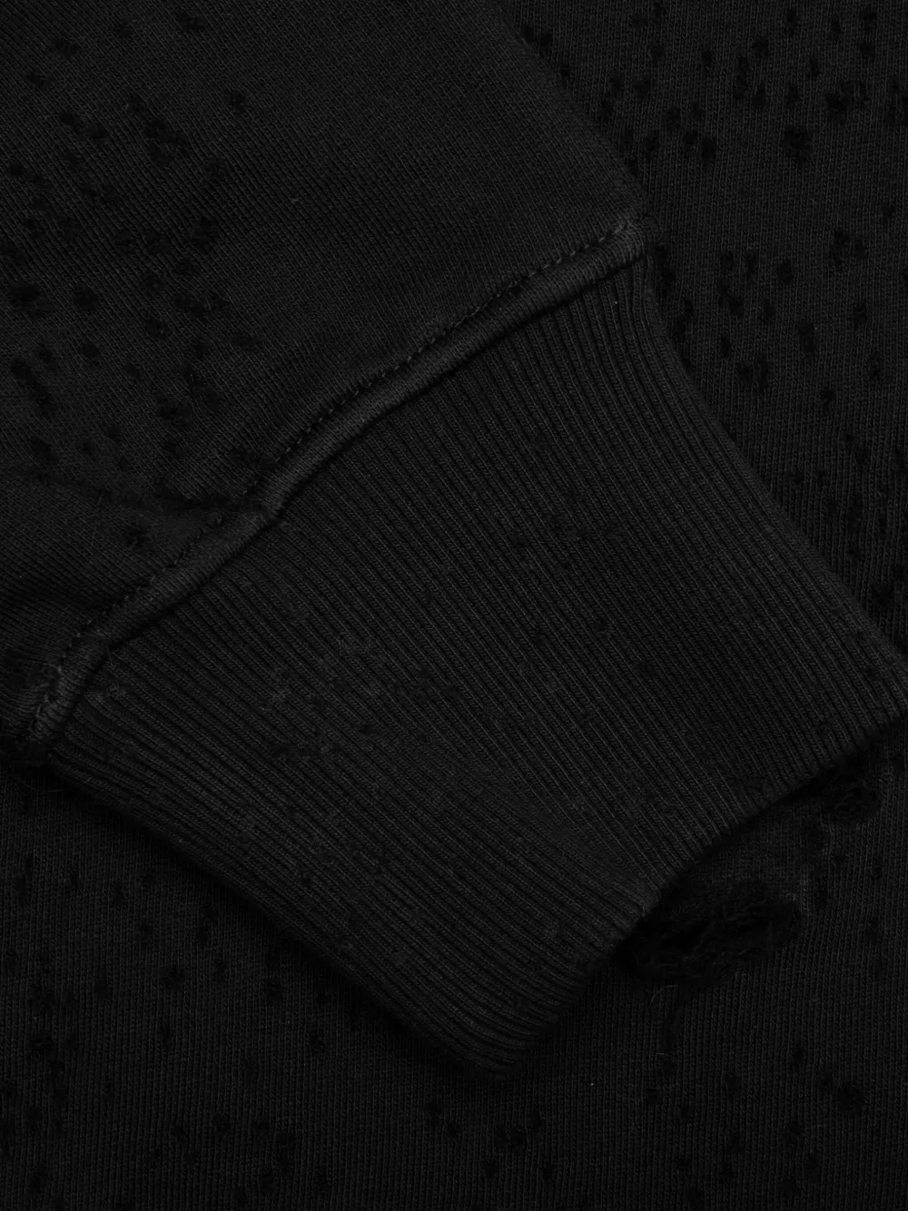 6 MONCLER 1017 ALYX 9SM Gerafelde hoodie Zwart
