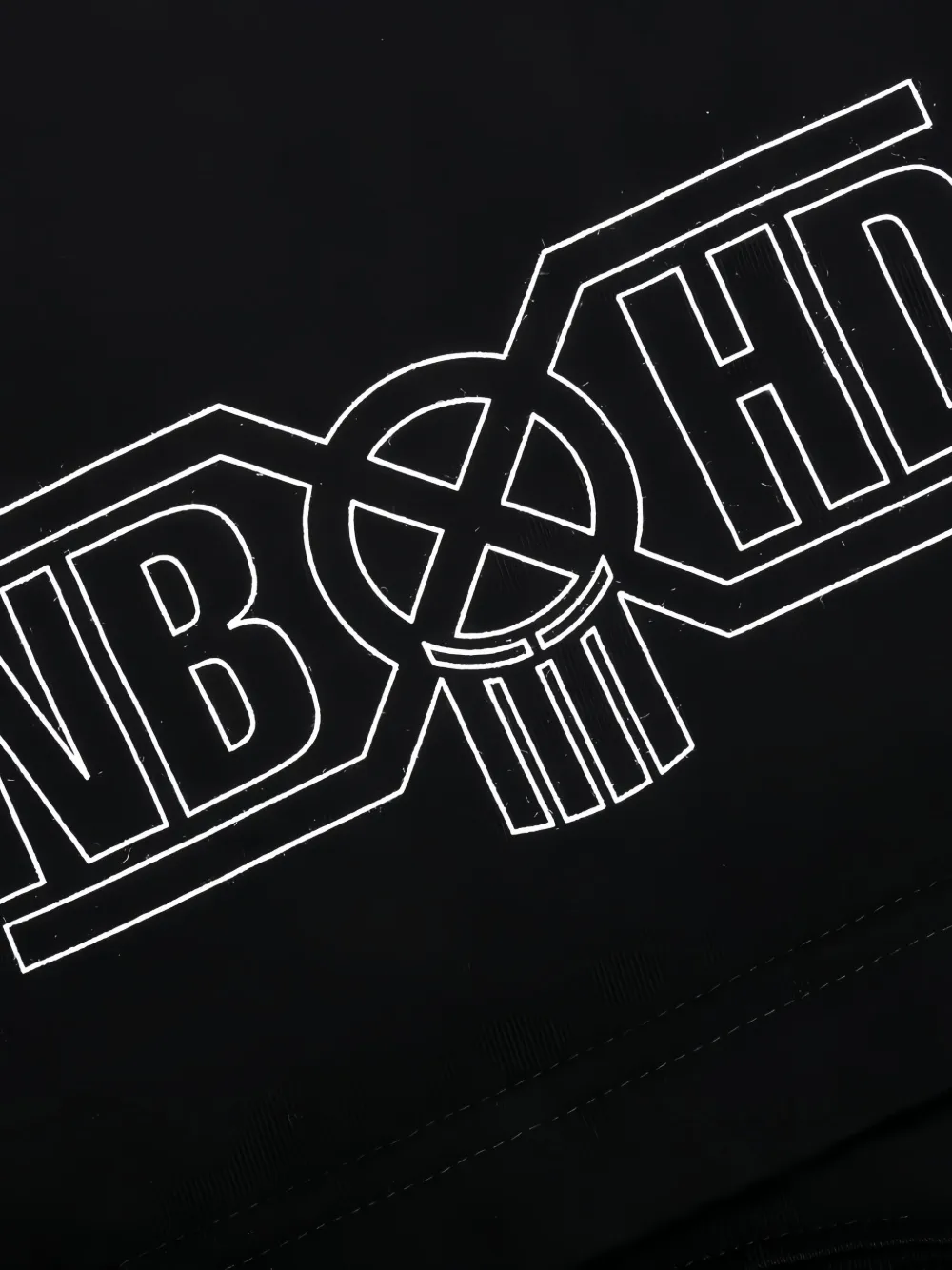 Neighborhood T-shirt met doodskop-logo Zwart