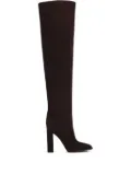 Le Silla 110mm Elsa block-heel suede boots - Brown