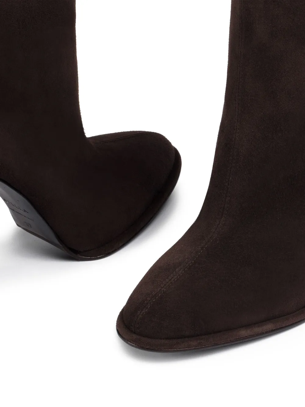 Le Silla 110MM block-heel suede boots Brown