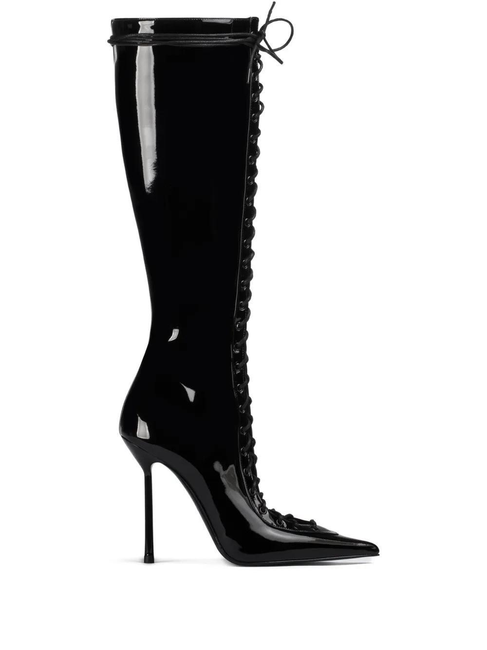 Le Silla 100MM lace-up pointed-toe boots Black