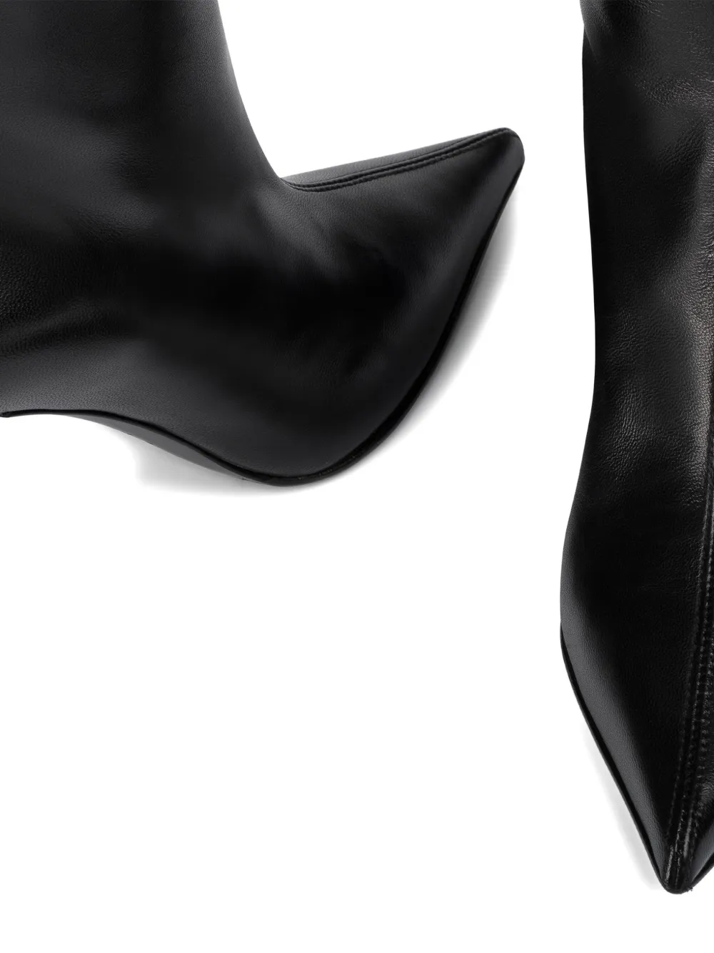 Le Silla 80MM leather pointed-toe knee-high boots Black