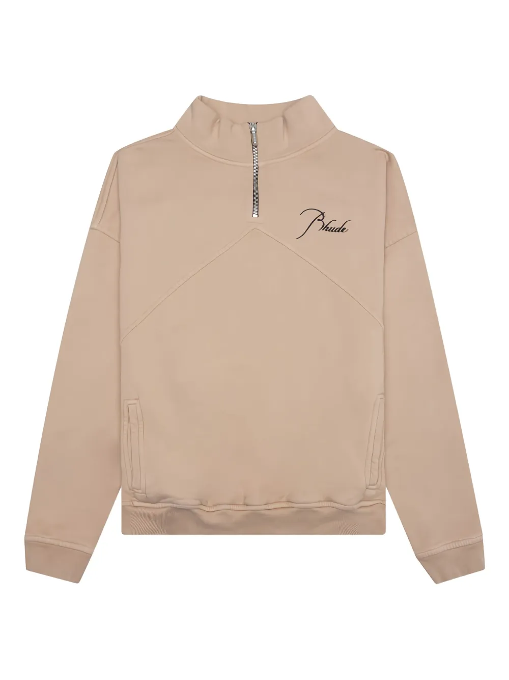 RHUDE quarter-zip embroidered sweatshirt - ニュートラル RHUDE quarter-zip embroidered sweatshirt - ニュートラル