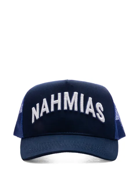 Nahmias logo-embroidered cap