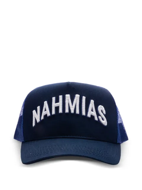 Nahmias logo-embroidered cap
