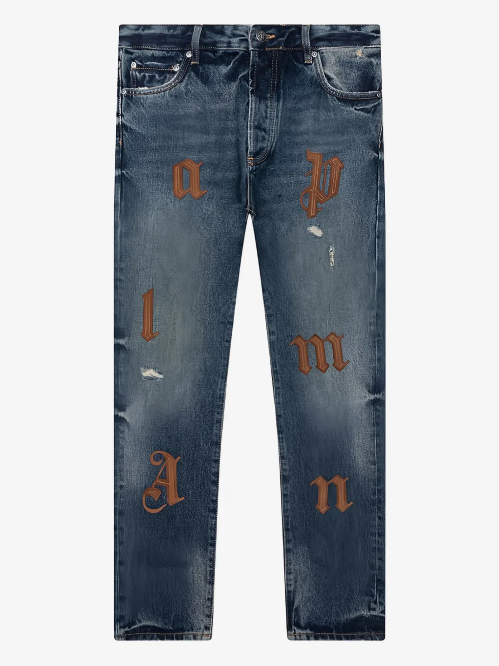 Palm Angels logo-patch jeans | Blue | Image 1