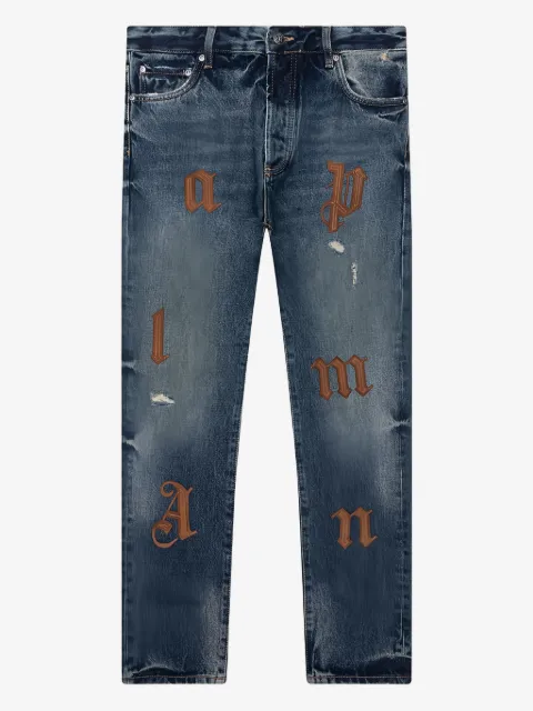 Palm Angels logo-patch jeans