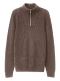 Iris Von Arnim Amarillo ribbed half-zip sweater - Brown