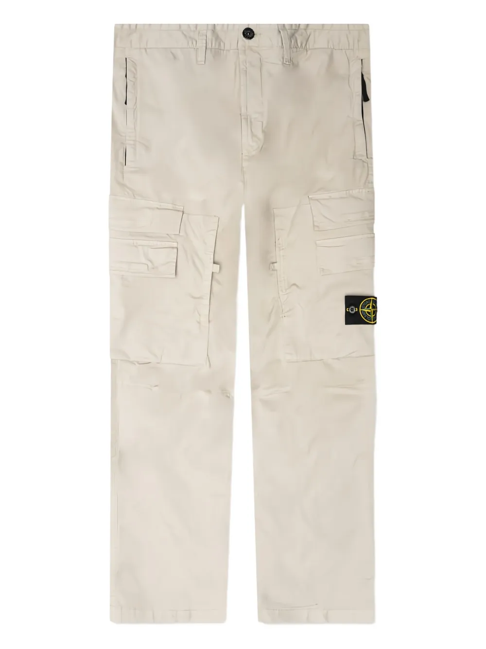Stone Island cargo-pocket logo-appliqué trousers - ニュートラル Stone Island cargo-pocket logo-appliqué trousers - ニュートラル