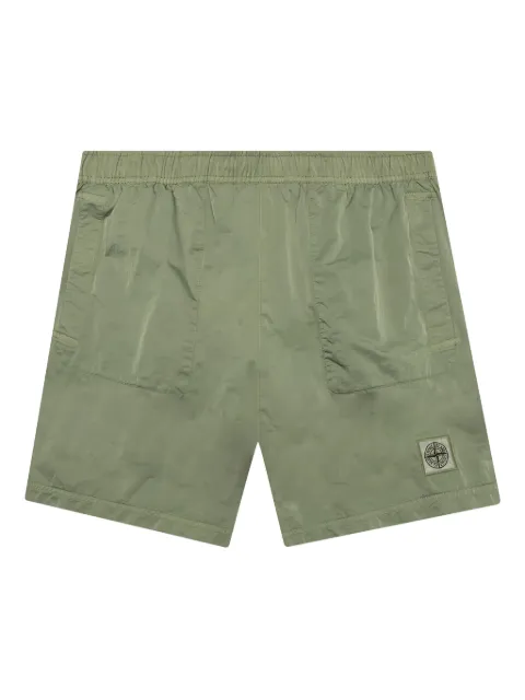 Stone Island logo-patch elasticated-waist swim shorts