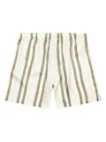 John Elliott striped-pattern silk shorts - Neutrals