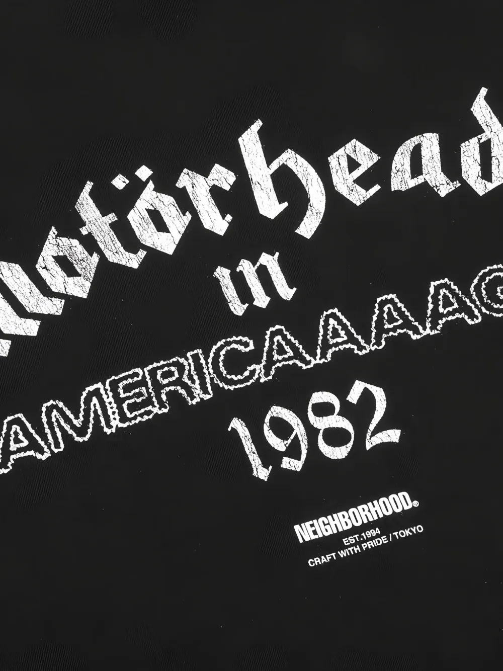 Neighborhood T-shirt met doodskopprint Zwart