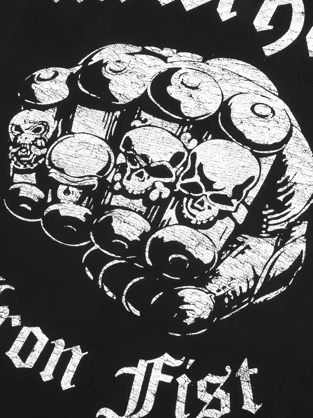 Neighborhood T-shirt met doodskopprint Zwart