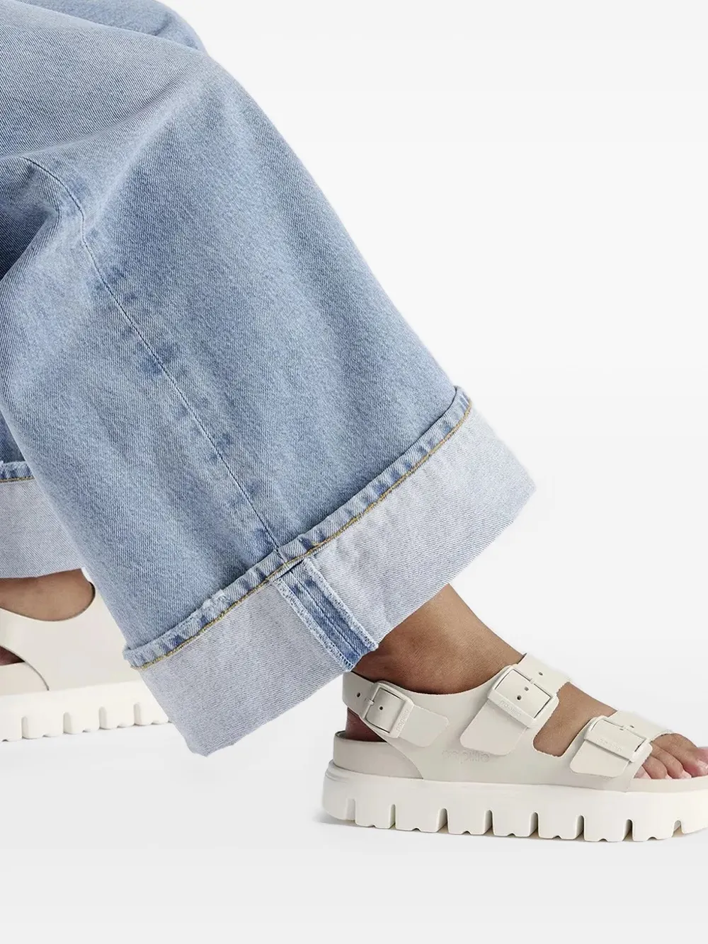 Birkenstock double-buckle sandals White