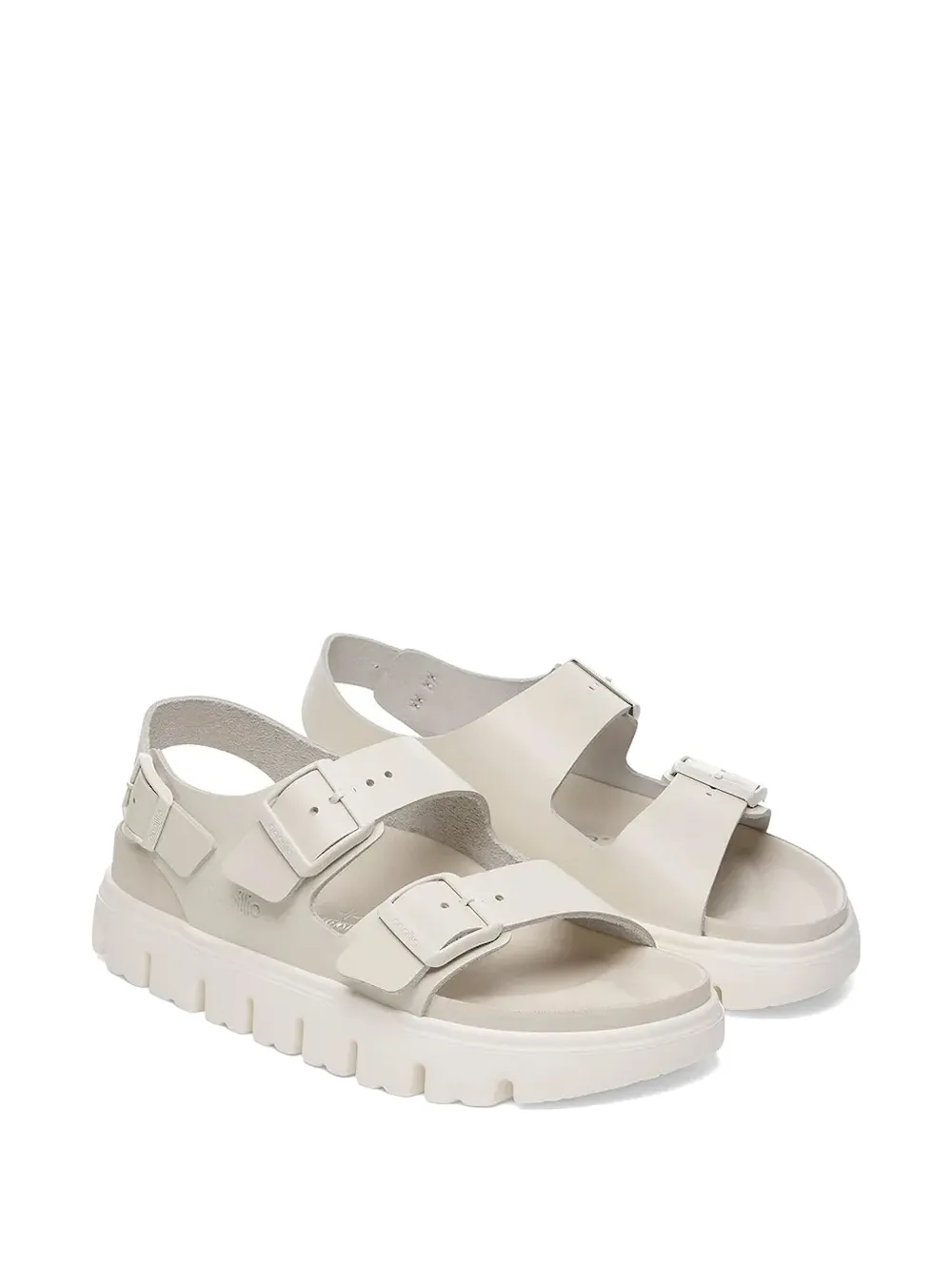 Birkenstock double-buckle sandals White