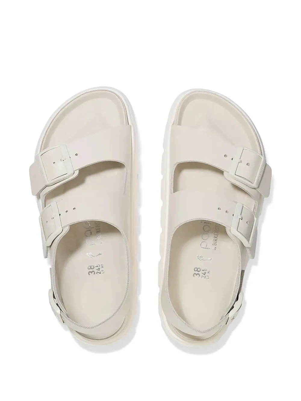 Birkenstock double-buckle sandals White