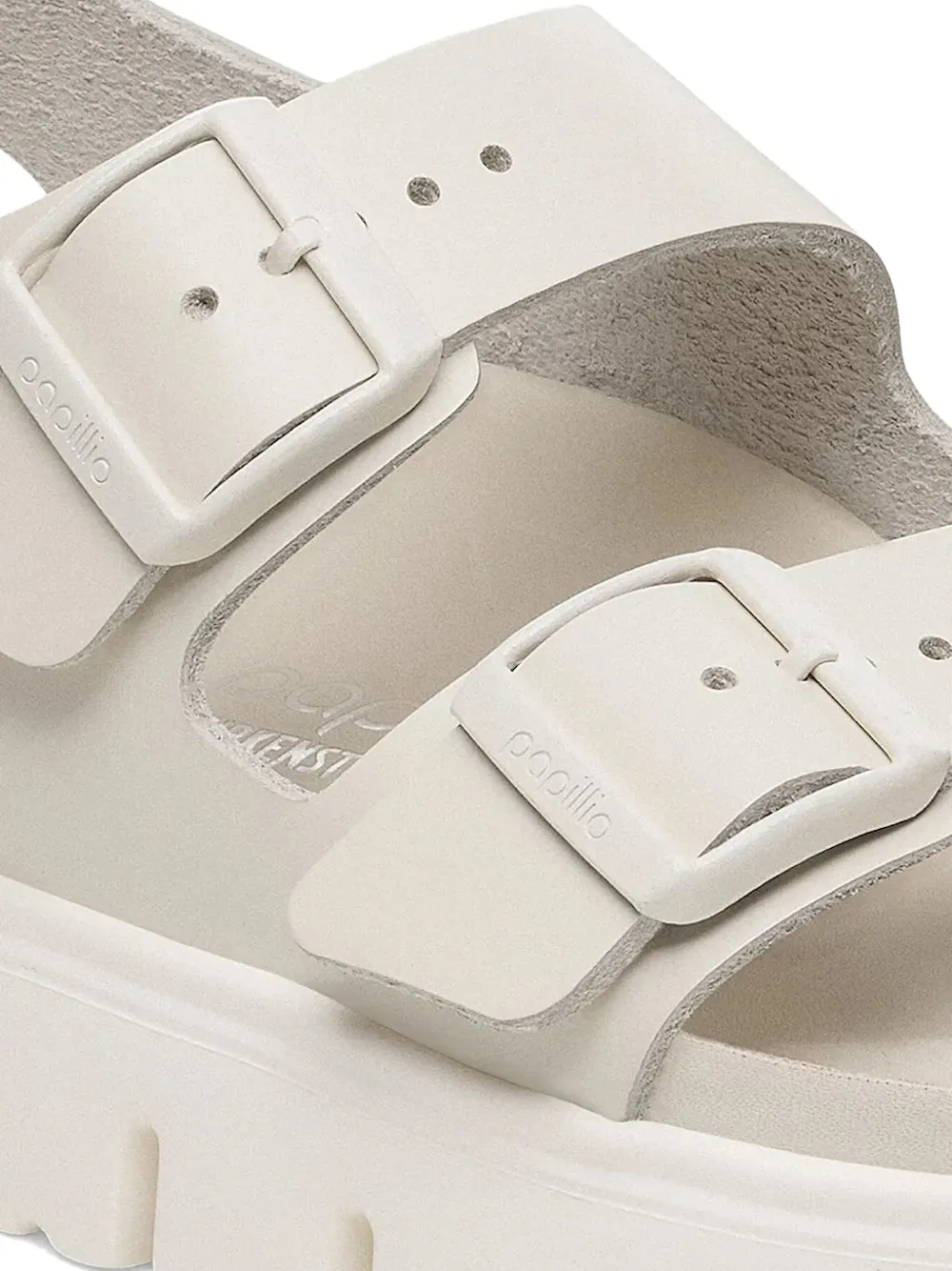 Birkenstock double-buckle sandals White