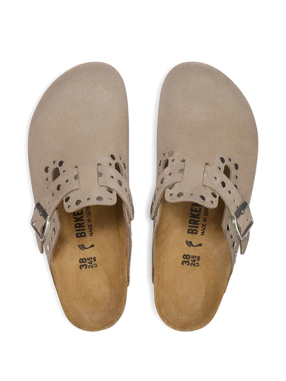Birkenstock studded buckle clogs Brown