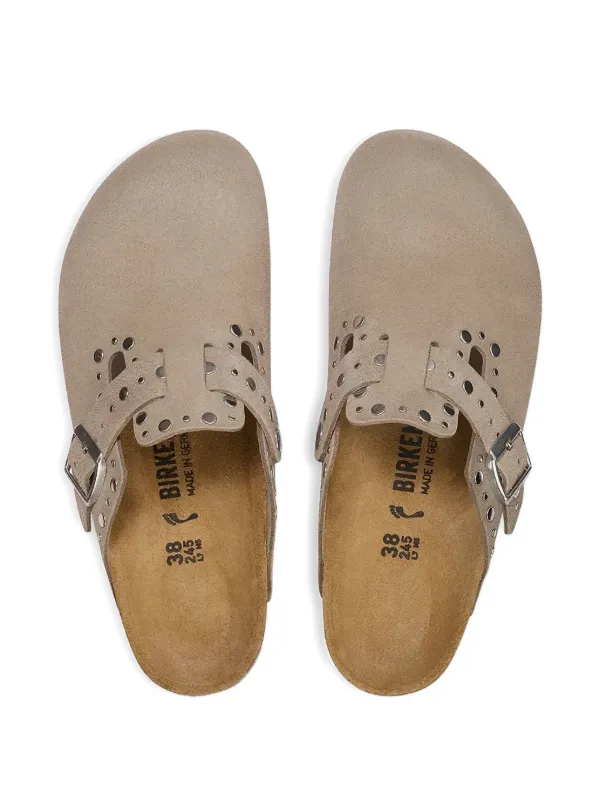 Birkenstock スタッズ バックル クロッグ | ブラウン | FARFETCH JP