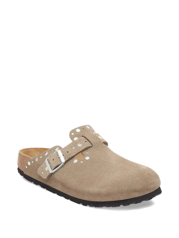 Birkenstock Clog Com Fivela e Tachas | Marrom | FARFETCH BR