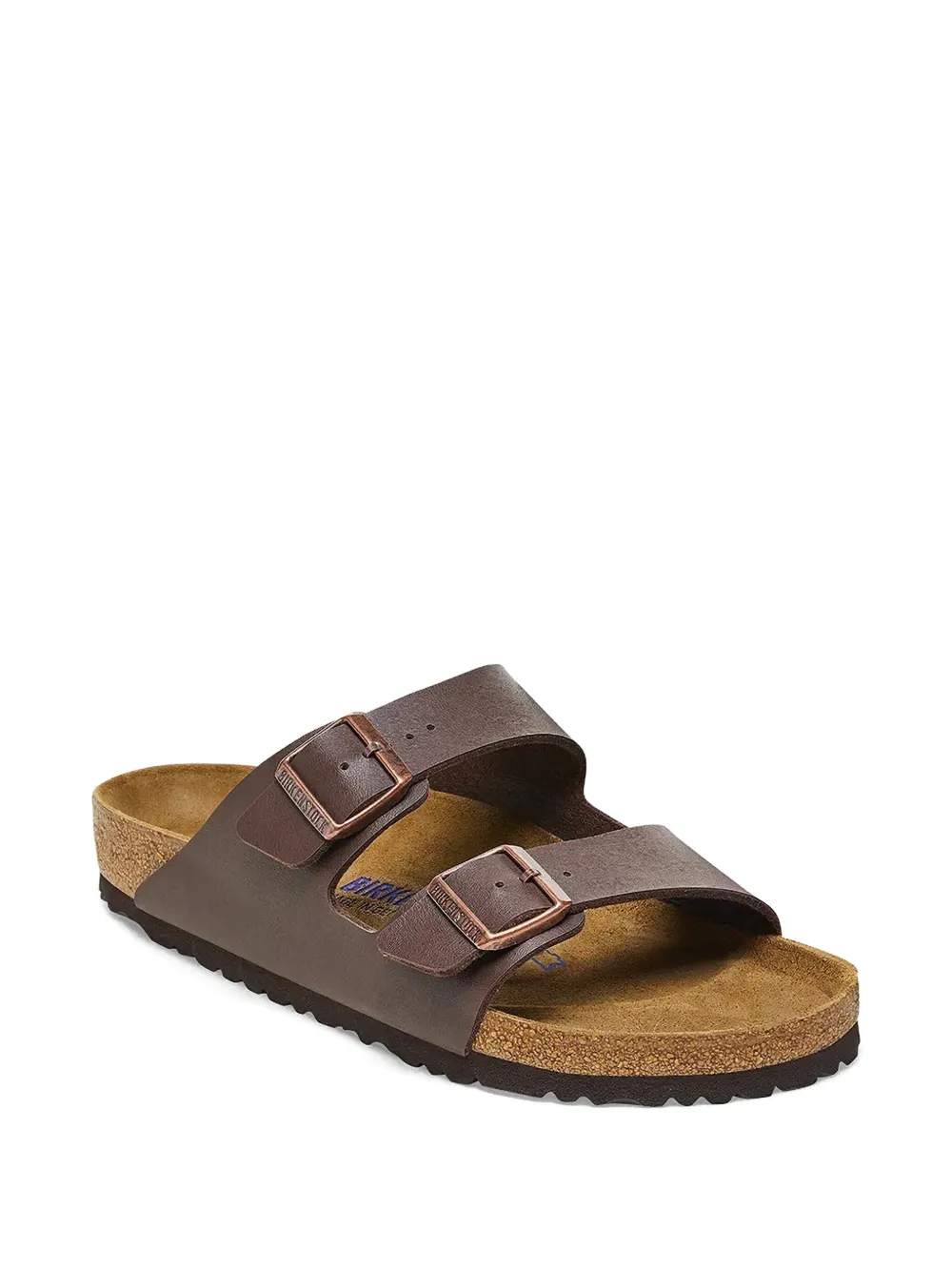 Birkenstock double-buckle slides Brown
