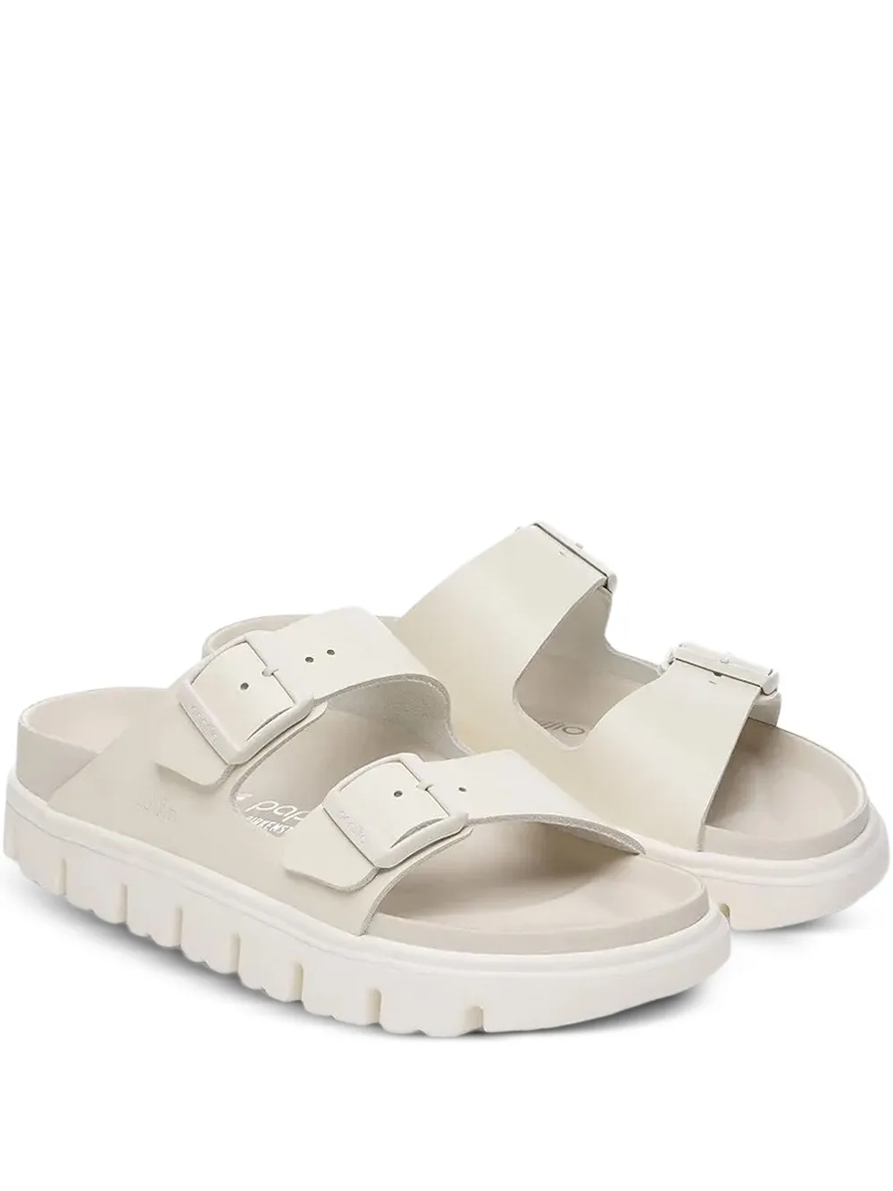 Birkenstock Arizona Chunky double-buckle platform sandals White