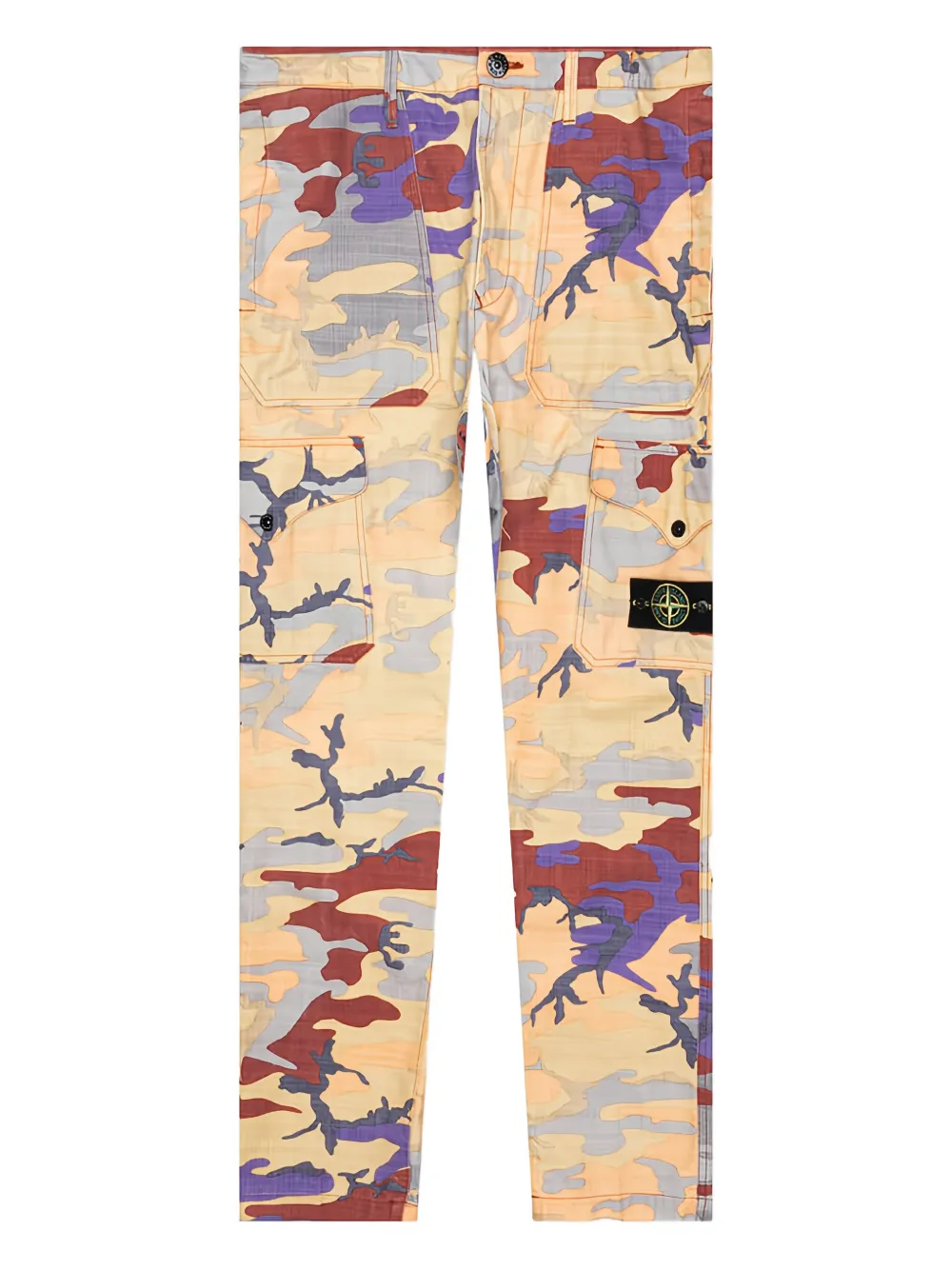 Stone Island camouflage cargo regular trousers - オレンジ Stone Island camouflage cargo regular trousers - オレンジ