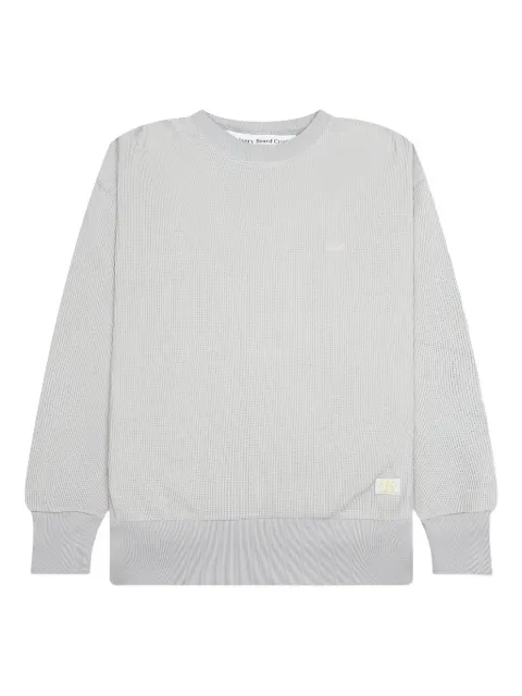 Advisory Board Crystals waffle-texture crew neck sweatshirt