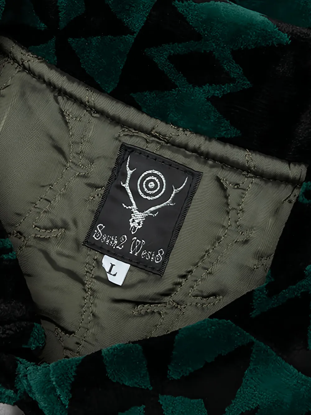 SOUTH2 WEST8 Coach shirtjack met hertenpatroon Zwart