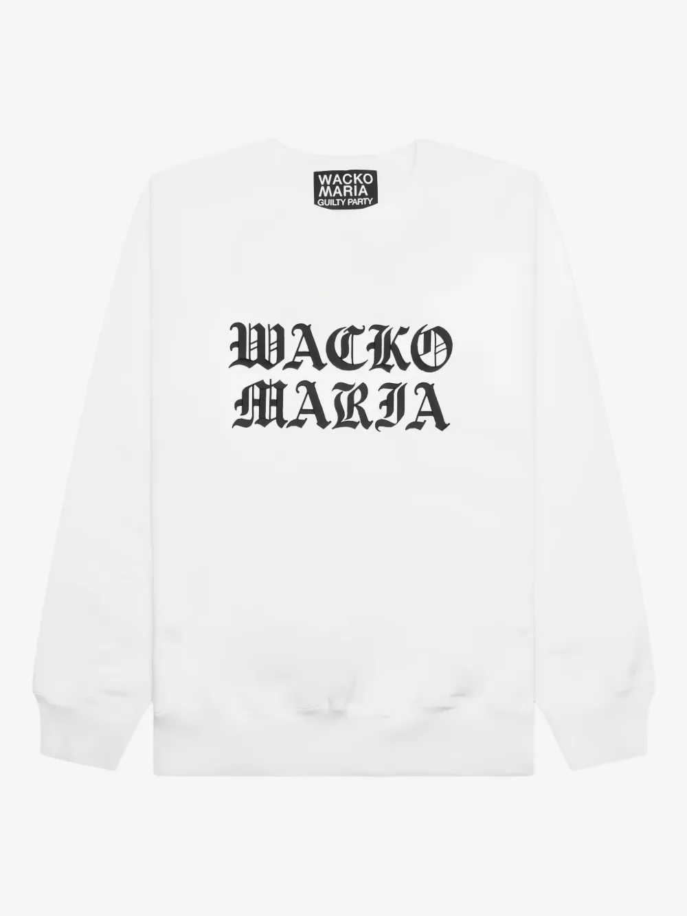 WACKO MARIA embroidered crew neck sweatshirt | White | Image 1