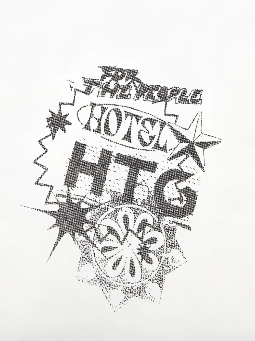 Honor The Gift Hotel Collage T-shirt Wit