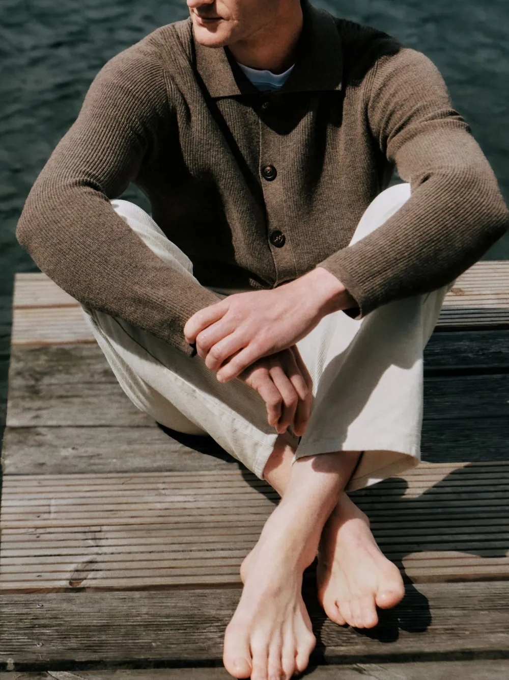 Iris Von Arnim Winston geribbeld vest Bruin