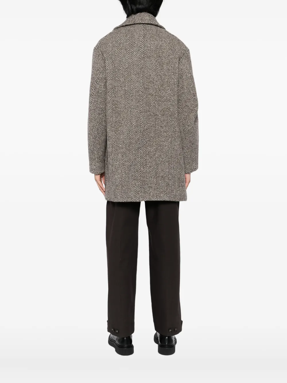 N.Peal Jas met visgraatpatroon Bruin