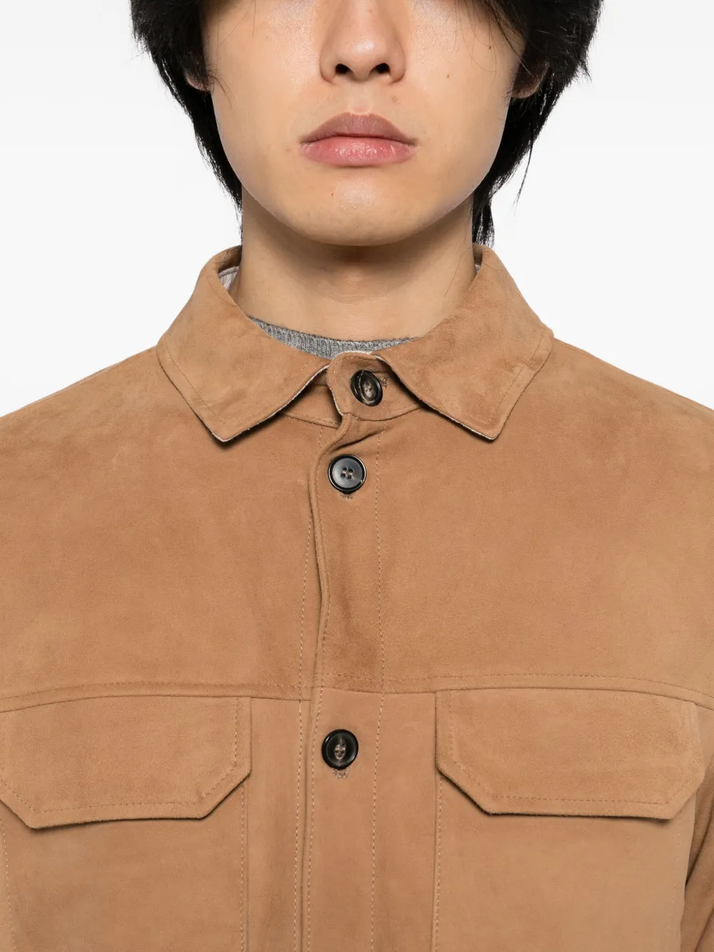 N.Peal Bridgehampton suède jack Bruin