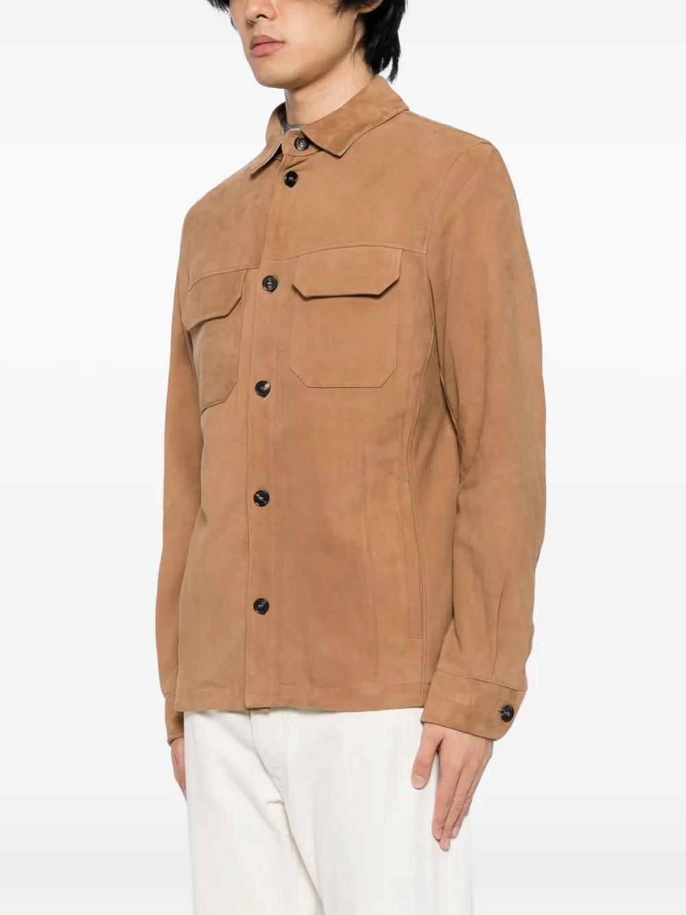 N.Peal Bridgehampton suède jack Bruin