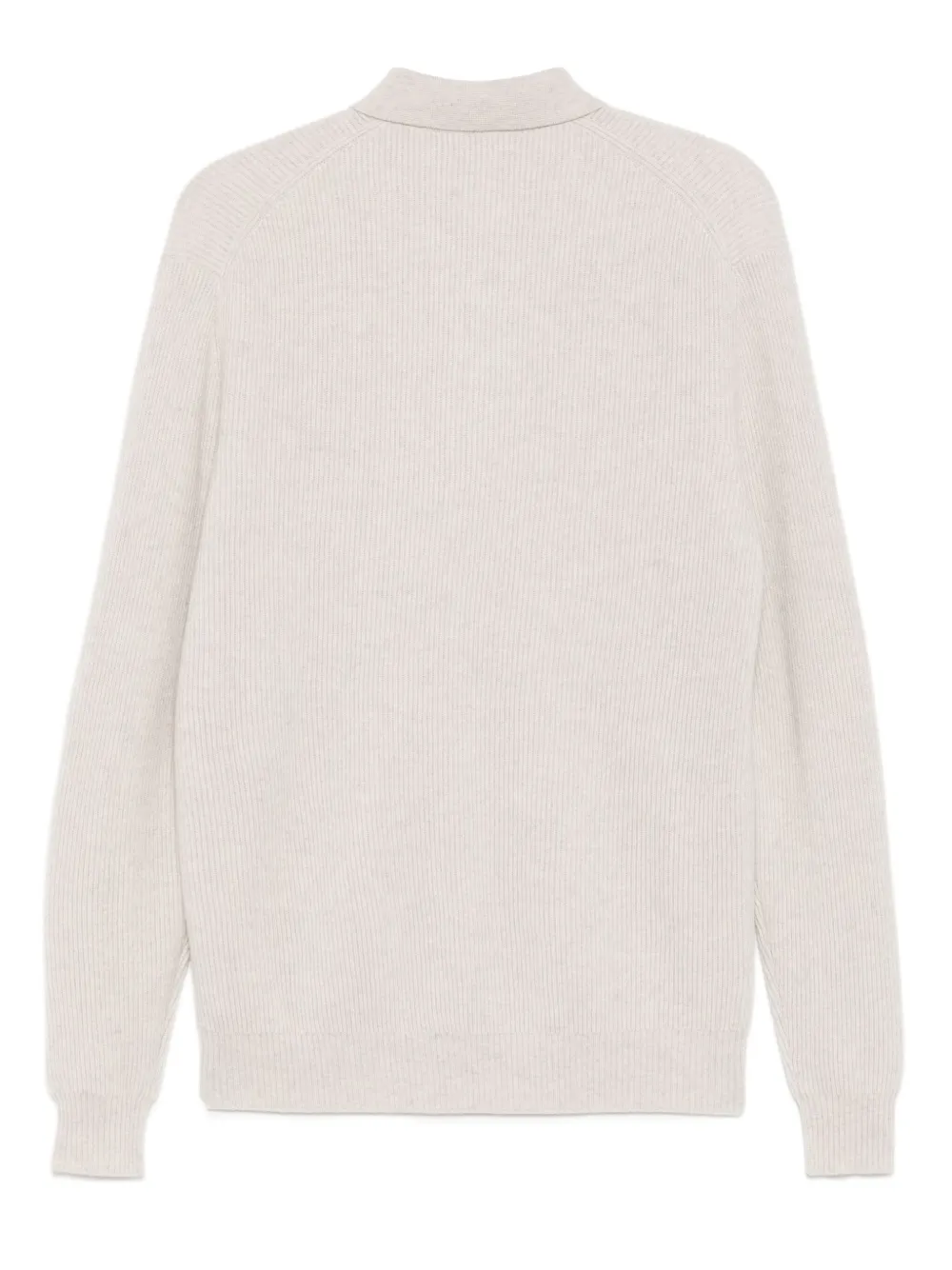 N.Peal Geribbeld poloshirt - Grijs