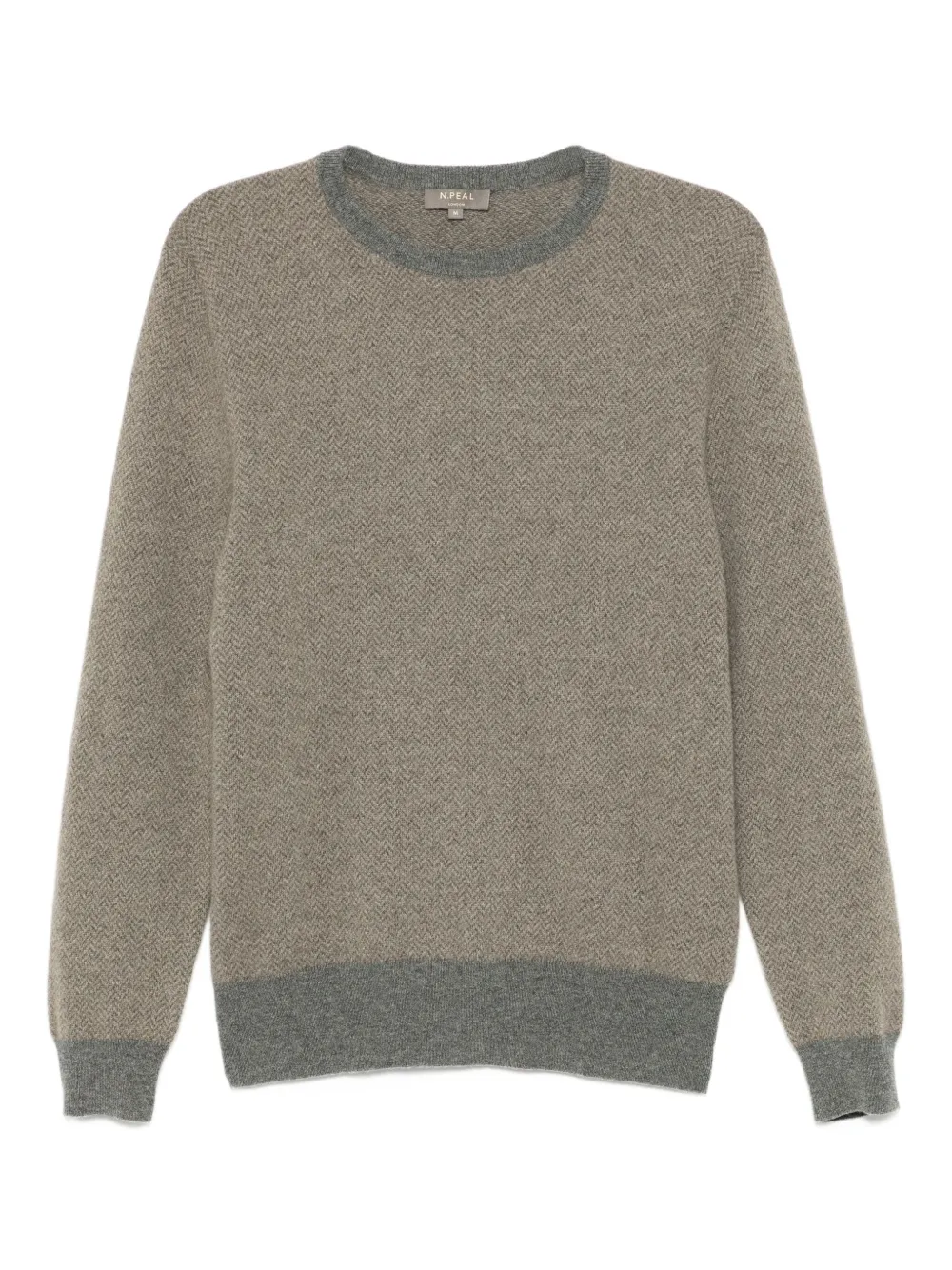 herringbone round-neck sweater