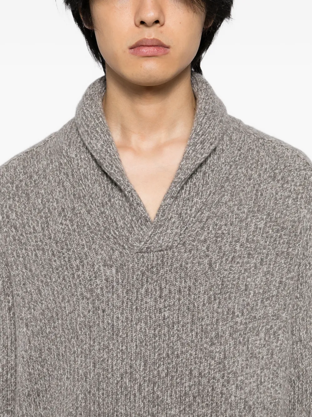 N.Peal Trui met sjaalkraag Grijs