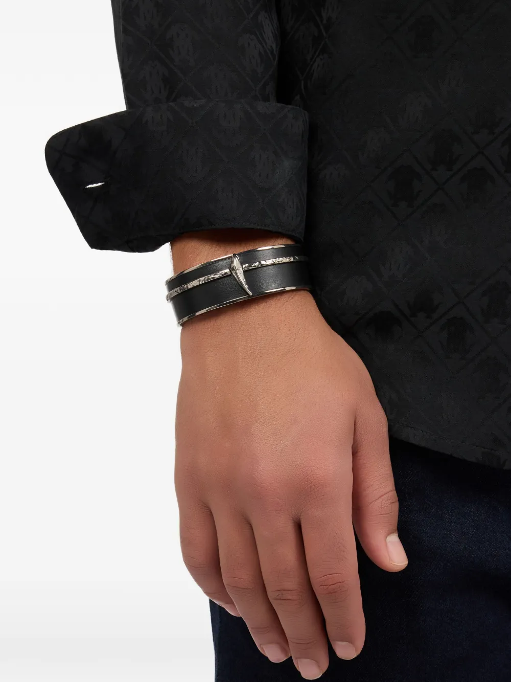 Roberto Cavalli textured-detail bracelet | Image 2