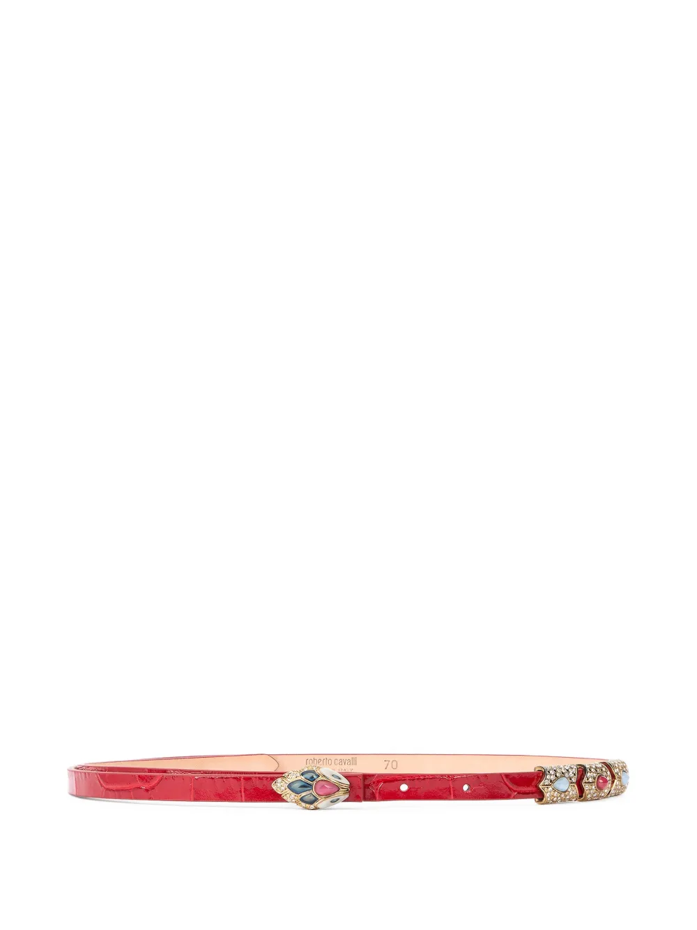 Roberto Cavalli croc-effect belt | Red | Image 1