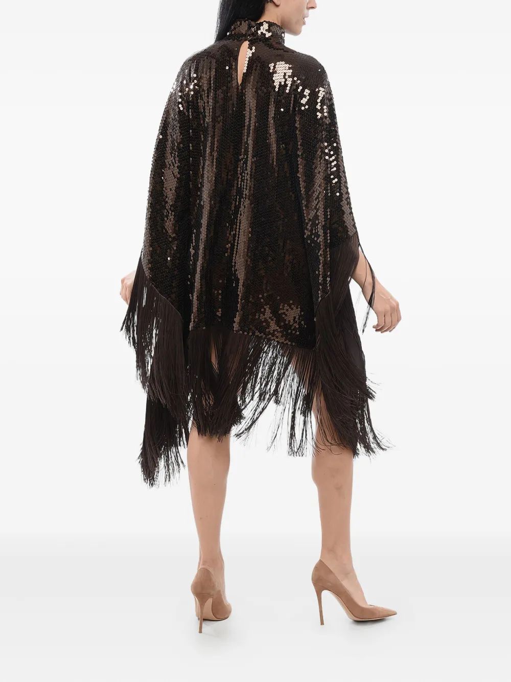 Taller Marmo sequin fringe midi dress - Bruin