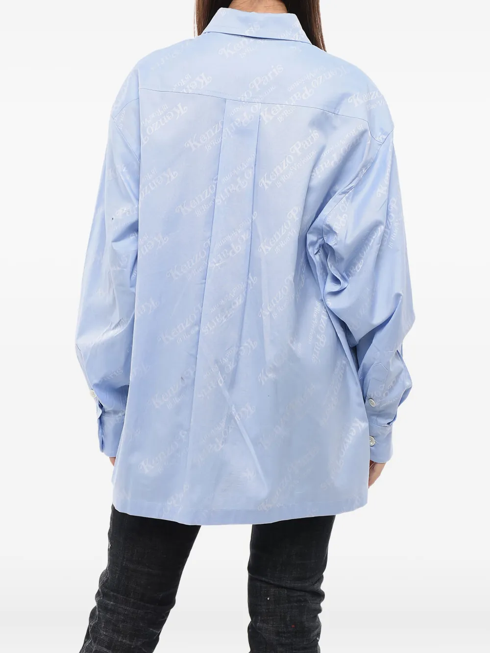 Kenzo x Verdi katoenen blouse met logoprint Blauw